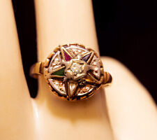 Vintage 10K Gold  Diamond  Eastern Star Ladies Masonic Ring Sz 6 3/4  NO`RESERVE, used for sale  Cave Creek