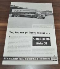 1950 Olson Transportation GMC Stanolube Oil Kelly Opony Ciężarówka Reklama na sprzedaż  PL