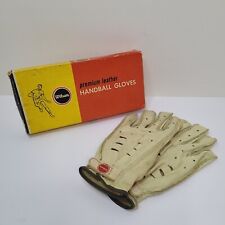 Usado, Guantes de balonmano Wilson de cuero vintage talla mediana con caja original E6232 blanco segunda mano  Embacar hacia Argentina