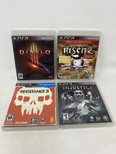Used, Lot of 4 PS3 Games Diablo iii Risen 2 Resistance 3 Injustice Gods Among Us for sale  Shipping to South Africa