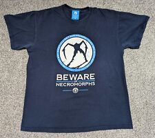 Dead Space 3 Beware Of Necromorphs Blue T-shirt Medium for sale  Shipping to South Africa