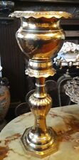 VINTAGE LARGE ORNATE SOLID BRASS  PEDESTAL STAND PLANTER JARDINIERE for sale  Shipping to South Africa