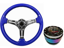 Blue chrome steering for sale  PETERBOROUGH