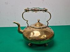 Vintage 8" Brass Kettle with Glass Handle for sale  Shipping to South Africa