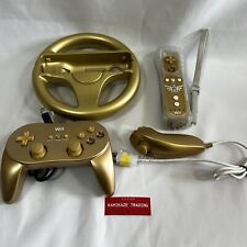 Club Nintendo Wii Golden Nunchuck Classic controle remoto conjunto dourado comprar usado  Enviando para Brazil