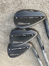 Cobra Black SnakeBite Wedge set 52* V 56* W 60* W Wedges AW SW LW. RH Stiff.Used for sale  Shipping to South Africa