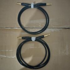 2 Pack JUMPERZ JG2TRS-5 Foot Ft Gold TRS Balanced Patch Studio Monitor Cables  for sale  Shipping to South Africa