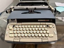 Máquina de escribir vintage Smith-Corona Electra 120 con estuche funciona perfectamente azul rara segunda mano  Embacar hacia Mexico
