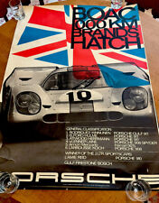 Pôster vintage 1970 original Porsche Brands Hatch Racing, usado comprar usado  Enviando para Brazil