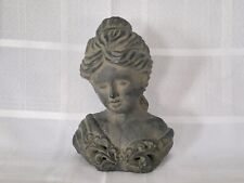 Vintage Art Decorative Female Head Bust Cement Plaster? 8" T Heavy 4 lbs 7oz  for sale  Shipping to South Africa