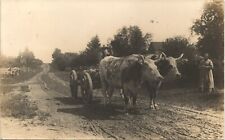 CARRINHO DE BOI VELHO CAVALGANDO foto real cartão postal CLEVELAND OHIO OH CARIMBO POSTAL RPPC comprar usado  Enviando para Brazil