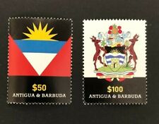 Antigua - 2015 Escudo de armas/bandera - Juego de 2 - Estampillada sin montar o nunca montada - Definitivo segunda mano  Embacar hacia Argentina