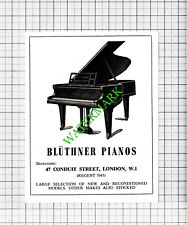 Pequeño anuncio de pianos Bluthner London - corte 1965 segunda mano  Embacar hacia Argentina