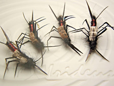 Irideus Rockette Leggy Hellgrammite ninfa moscas pesca moscas truta moscas comprar usado  Enviando para Brazil