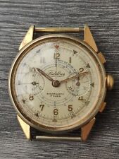 Relógio cronógrafo vintage masculino Fidelius corda manual Landeron 48 reparo comprar usado  Enviando para Brazil