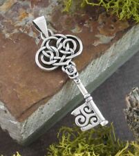 Celtic Knot Key Triskelion Pendant Antique Vintage Style Sterling Silver wh211 for sale  Shipping to South Africa