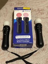 Used, Official Sony  PlayStation Move Motion Controllers  V2 PS3 /PS4 / PSVR Twin Pack for sale  Shipping to South Africa