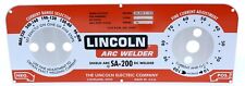 Lincoln Welder SA-200 REDFACE NAMEPLATE M10926 BW116 MISSTAMPED for sale  Phoenix