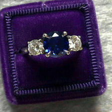 sapphire diamond trilogy ring for sale  FELTHAM