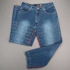 Jeans masculino vintage Johnny Blaze 34x31 azul folgado Y2K Street Hip Hop, usado comprar usado  Enviando para Brazil