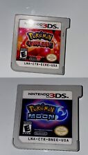 Pokemon Omega Ruby e Pokemon Moon para Nintendo 3DS autêntico lote de trabalho jogo comprar usado  Enviando para Brazil
