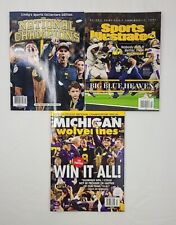 Universidad de Michigan College National Champions lote de 3 revistas Wolverines segunda mano  Embacar hacia Argentina