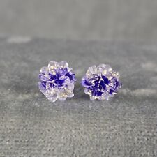 Flower earrings purple for sale  Maryville