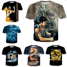 2021 New Womens/Mens Bruce Lee 3D Print Casual T-Shirt Short Sleeve Tops Tee myynnissä  Leverans till Finland