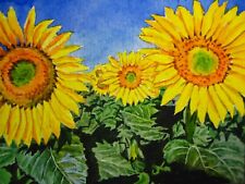 Watercolor painting sunflowers for sale  USA