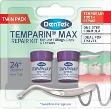 PAQUETE DOBLE Dentek Temparin Max para rellenos perdidos, tapas netas con peso 5,28 gr segunda mano  Embacar hacia Argentina