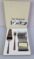 VTG NOS Guy Degrenne / Berndorf Dessert Set Cutlery 12x Forks & 1x Cake Server ! for sale  Shipping to South Africa