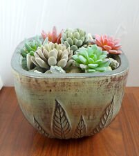 Artificial Flocking Grass Set of 6 Mini Succulents Plants Home Garden Decora, used for sale  Shipping to South Africa