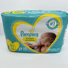 Pampers Swaddlers Diapers - Preemie - 27 Pack - P1  6lb  2.7kg for sale  Shipping to South Africa