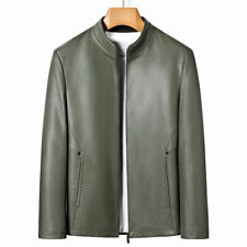 Leather Mens Bomber Jacket Lambskin Stylish Decent Elegance 100% Real Lambskin for sale  Shipping to South Africa