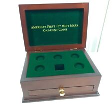 Used, PCS Stamps & Coins America's First One-Cent P Mint mark Wood Display Storage Box for sale  Shipping to South Africa