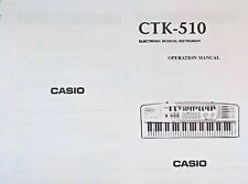 Casio CTK-510 Teclado Eletrônico Manual do Proprietário Folheto, Reprodução. comprar usado  Enviando para Brazil