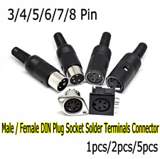 Conector de terminais de solda soquete plugue DIN 1/2/5pcs 3/4/5/6~8 pinos macho/fêmea comprar usado  Enviando para Brazil