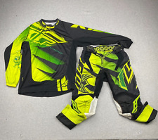 Fly Racing Kinetic Set Combo Mens Medium Motocross Jersey 30 Pants Green Padded, used for sale  Shipping to South Africa
