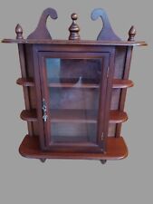 Vitrine Curio Vitrine Knick Knack Prateleira Madeira de Nogueira Federal Vintage  comprar usado  Enviando para Brazil