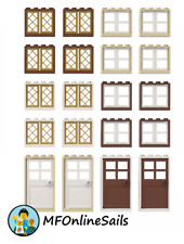 56 piezas - Lote de 56 ventanas y puertas LEGO genuino - bronceado y marrón, estilos de celosía dorada segunda mano  Embacar hacia Argentina