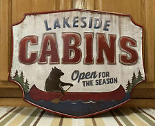 Lakeside cabins sign for sale  Shipping to Ireland