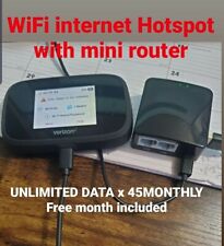 Punto de acceso wifi servicio ilimitado Datos 45 mensuales con mini router servicio mensual gratuito segunda mano  Embacar hacia Mexico