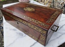 Used, Antique French Marine Rosewood Veneer And Golden Brass Writing Box 19th Century for sale  Shipping to South Africa