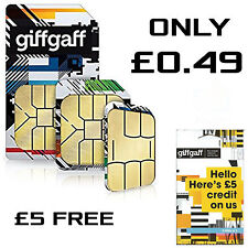 Giffgaff SIM Card Nano Micro 3 in 1 size FREE £5 Credit Giff Gaff PAYG 4G Data myynnissä  Leverans till Finland