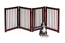 Valla independiente para mascotas 4 paneles plegable barrera de madera para perro con puerta de desbloqueo, usado segunda mano  Embacar hacia Spain