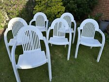 White plastic stacking for sale  CHELMSFORD