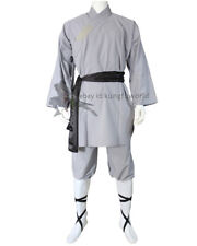 Terno tai chi uniforme kung fu algodão cinza artes marciais Wushu monge roupão, usado comprar usado  Enviando para Brazil