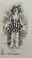 Bruno Caruso Etching Pencil Signed Numbered 73/100 Ragazza nel Giardino 1963 VTG, used for sale  Shipping to South Africa