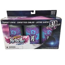 Paquete de 3 latas de espuma Nerf Rebelle Secrets and Spies objetivo Hasbro práctica púrpura segunda mano  Embacar hacia Argentina