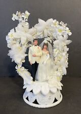 Decoração de bolo de casamento antiga de plástico década de 1950 arco flores morena noivo comprar usado  Enviando para Brazil